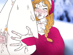 Anna fucked in the snow ! Frozen Anime hentai cartoon