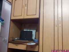 Huge Boobs Indian Tamil Maid Horny Lily In Bathroom Changing Bra and Fingering Cunt in Panties